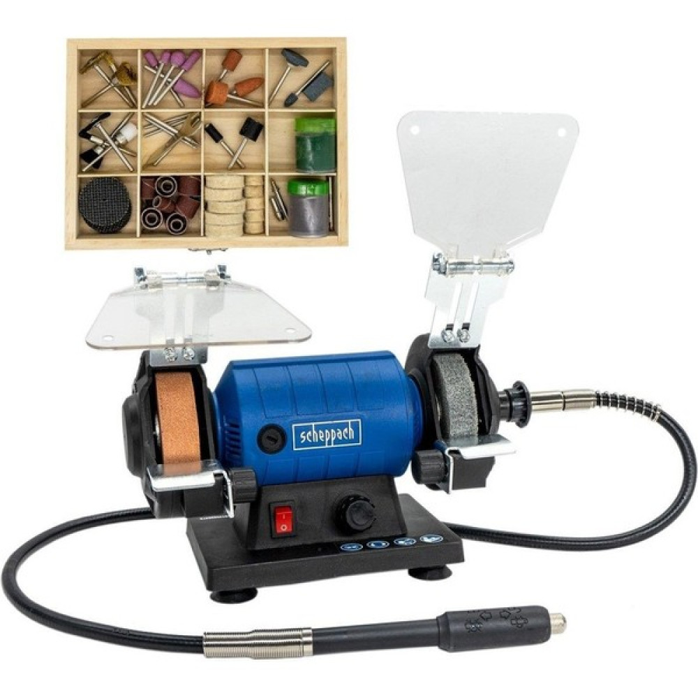 Scheppach HG35 120W Fleksibıl Şaftlı Değişken Hız Kontrollü Taş Motoru 103 Parça Taşlama Makinesi Fiyatı