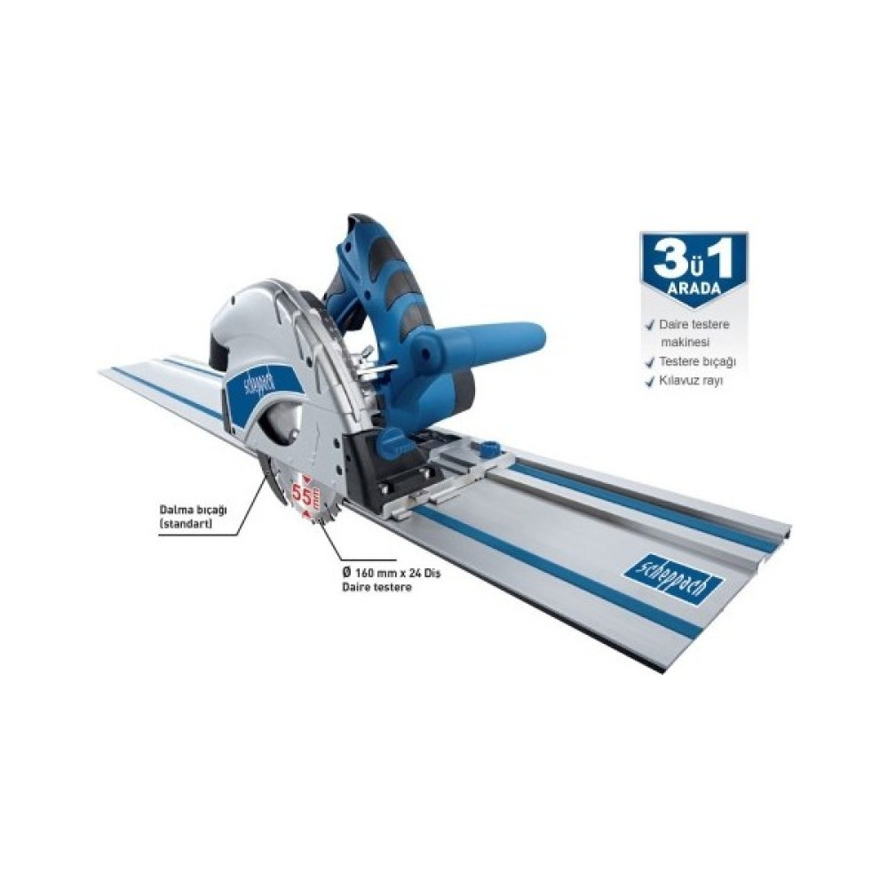 Scheppach PL55 1200W Dalma Tip Daire Testere-Klavuz Testereler Fiyatı