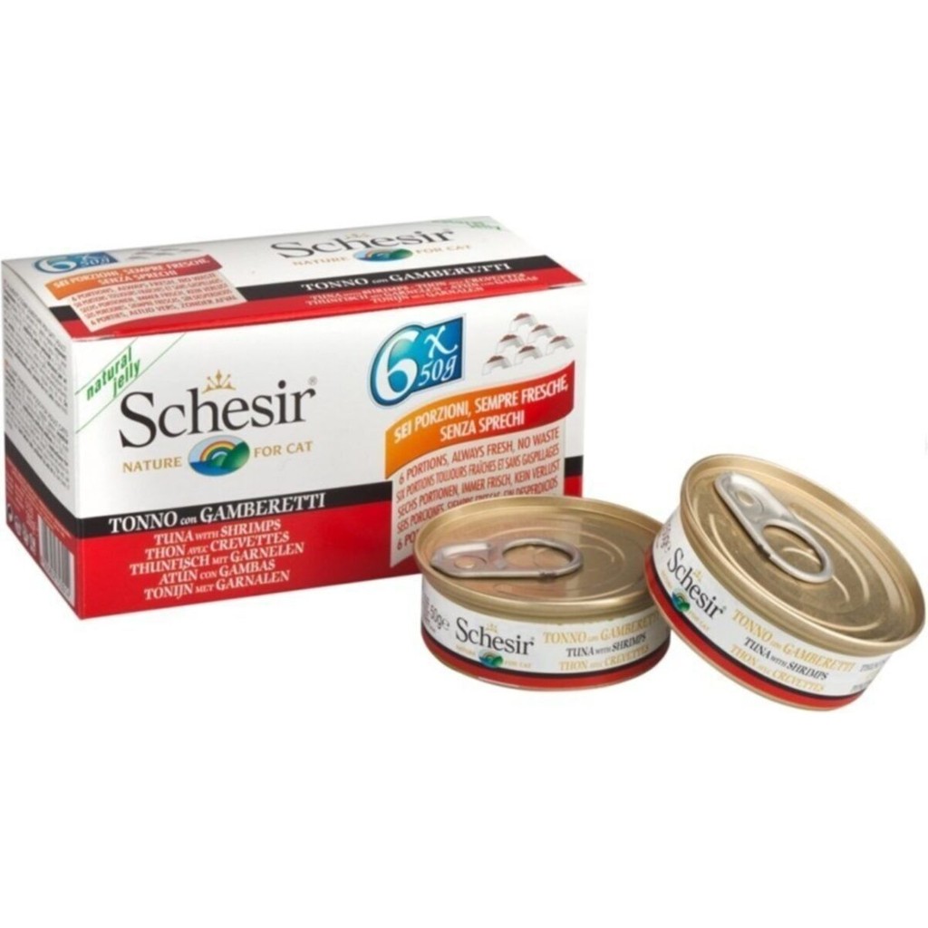Schesir 50 gr Ton Balıklı Karidesli Jöleli Kedi Konservesi 6 Al 5 Öde İstiridye Tatlı Premium Kalite Evcil Hayvan Ürünleri Fiyatı