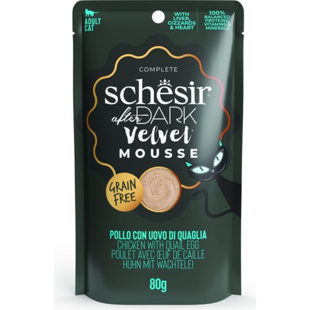 Schesir After Dark Velvet Mousse Tavuk ve Bıldırcın Yumurtalı Yetişkin Kedi Konservesi 80 gr Evcil Hayvan Ürünleri Fiyatı