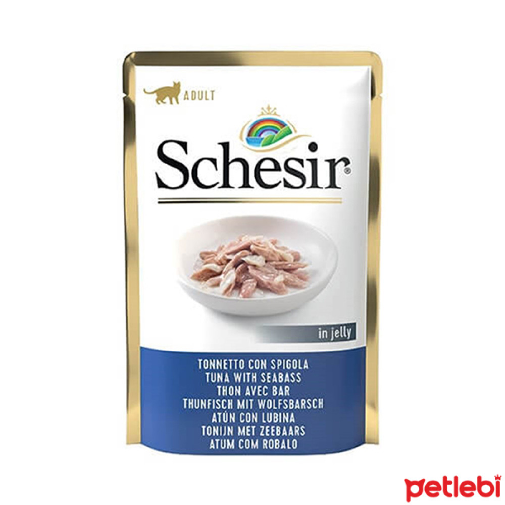 Schesir Jöle İçinde Ton Balıklı ve Levrekli Yetişkin Kedi Konservesi 85gr Evcil Hayvan Ürünleri Fiyatı
