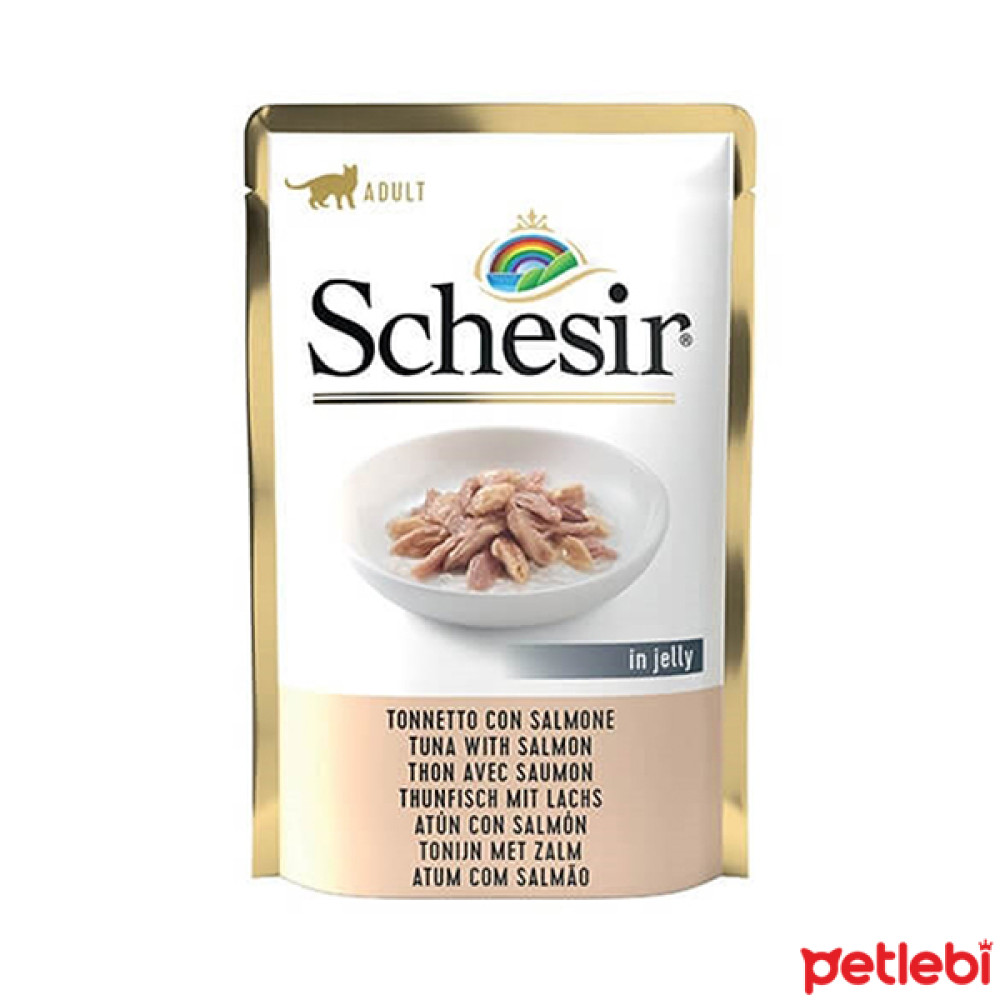 Schesir Jöle İçinde Ton Balıklı ve Somonlu Yetişkin Kedi Konservesi 85gr Evcil Hayvan Ürünleri Fiyatı
