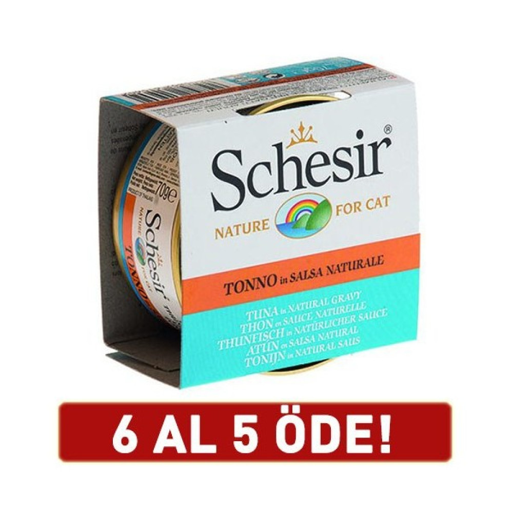 Schesir Ton Balıklı Soslu Yetişkin Kedi Konservesi 6 X 70 gr Evcil Hayvan Ürünleri Fiyatı