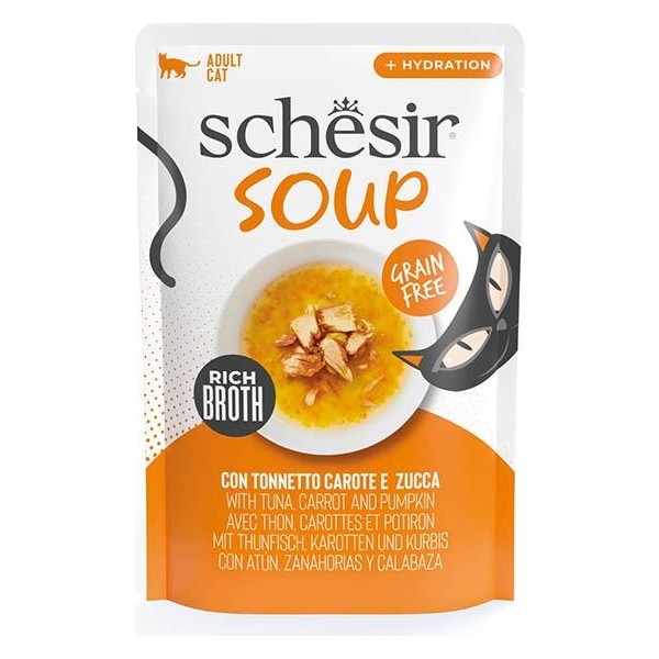 Schesir Ton Balıklı ve Bal Kabaklı Kedi Çorbası 40GR Evcil Hayvan Ürünleri Fiyatı