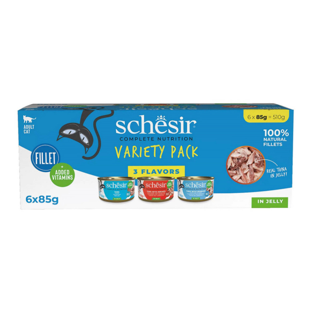 Schesir Variety Pack Jöle İçinde Klasik Lezzetler Yetişkin Kedi Konservesi 85gr (6 AL 5 ÖDE) Evcil Hayvan Ürünleri Fiyatı