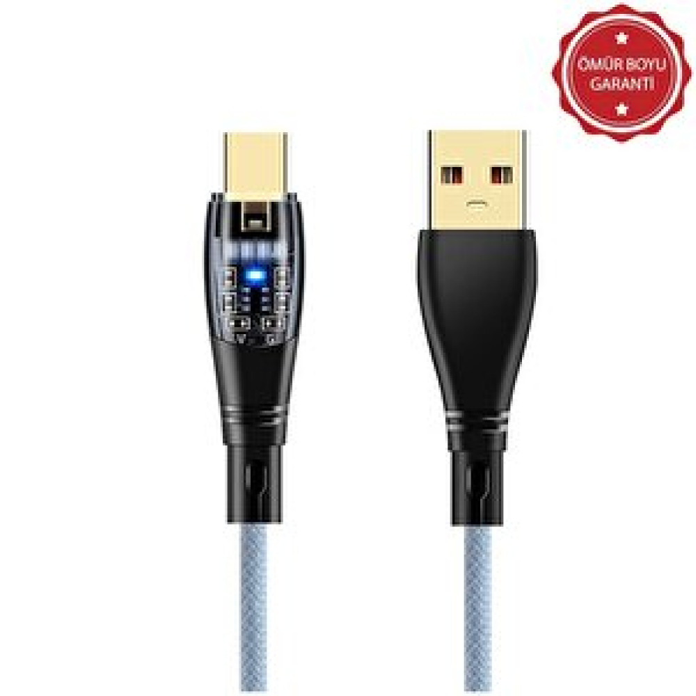 ScHitec Schitec 6a 120w Usba To Type-c 1metre Hızlı Data Ve Şarj Kablosu Mavi Ömür Boyu Garanti Yk234m Cep Telefonu Kablosu Fiyatı