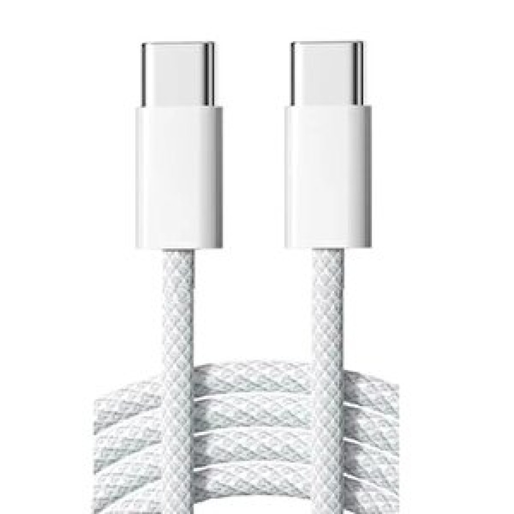 ScHitec Schitec 6a 66w Apple İphone 15 Uyumlu Type-c To Type-c Örgülü Hızlı Data Ve Şarj Kablosu Beyaz Cep Telefonu Kablosu Fiyatı