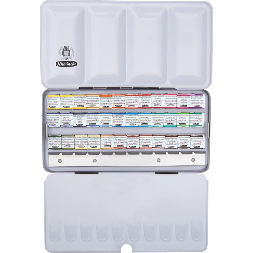 Schmincke Horadam Aquarell Sulu Boya Seti 36 x Yarım Tablet Metal Kutu - Renkli Sulu Boya Fiyatı