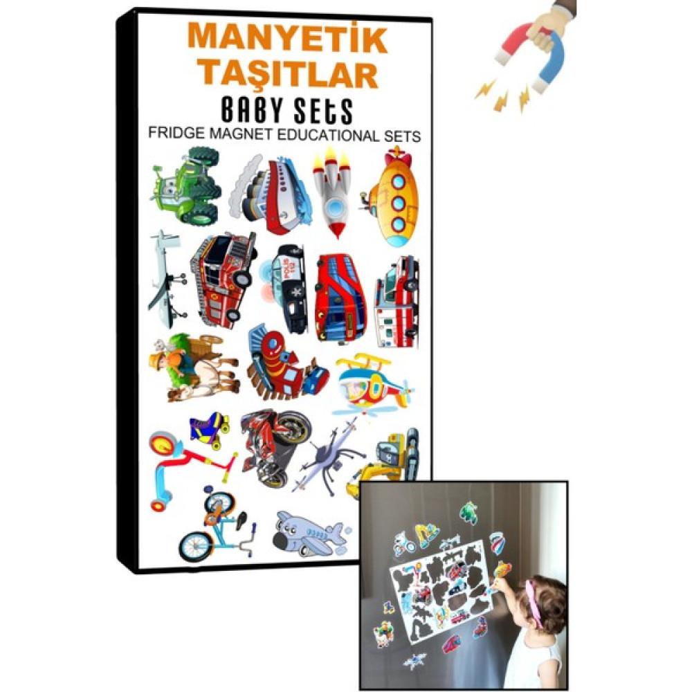 Schmülzer Buzdolabı Eğitici Manyetik Taşıtlar - Manyetik Bultak Şablon Eğitici Oyuncak Eğitici Oyuncak Fiyatı
