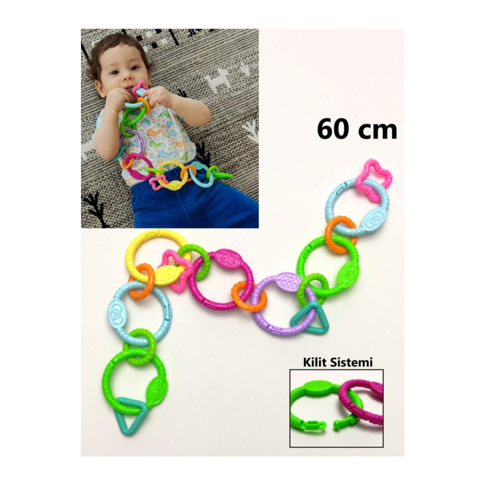 Schmülzer Zincir Dişlik - 17 Parça Kilitli Diş Kaşıyıcı Çıngırak 60 Cm Bebek Oyuncakları Fiyatı