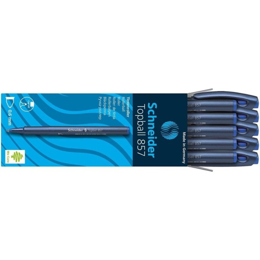Schneider 857 Topball Konik Uçlu Roller Pilot Kalem 0,6 mm 10'lu Mavi Jel Mürekkepli (Roller) Kalem Fiyatı