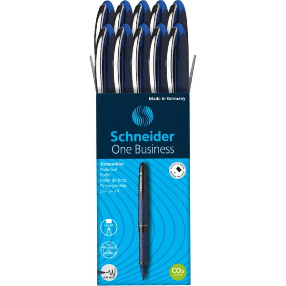 Schneider One Business 0,6 mm Roller Imza Kalemi Mavi 10 Adet Jel Mürekkepli (Roller) Kalem Fiyatı