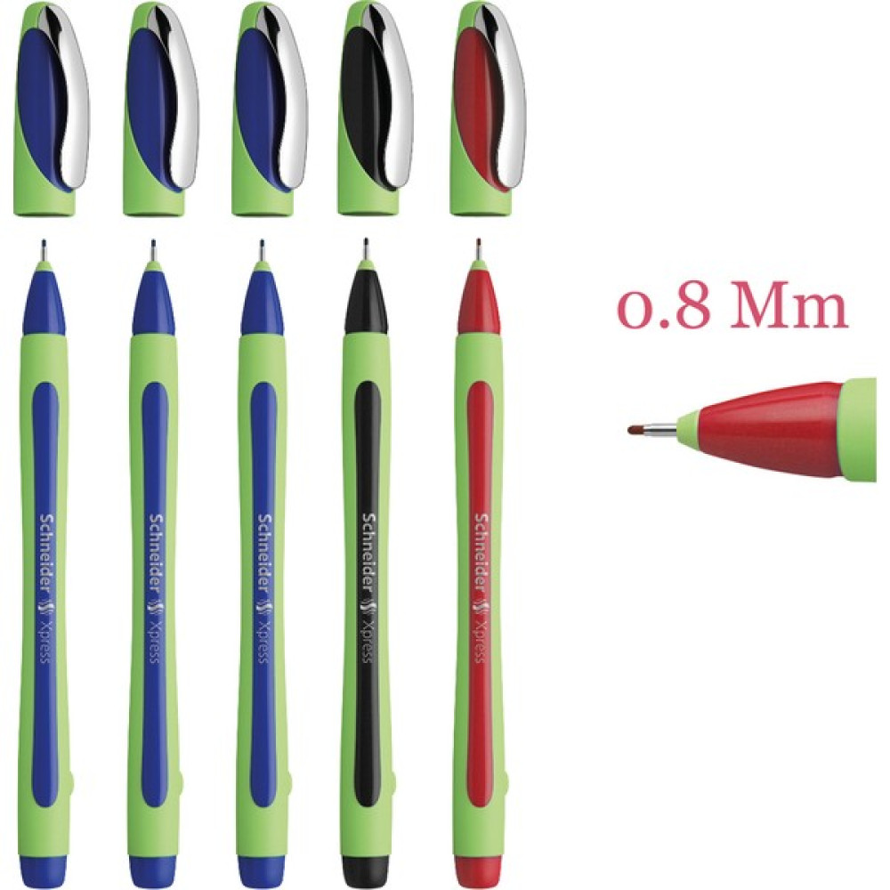 Schneider Xpress 0,8 mm Fiber Uçlu Kalem 3 Mavi 1 Siyah 1 Kırmızı Tükenmez Kalem Fiyatı