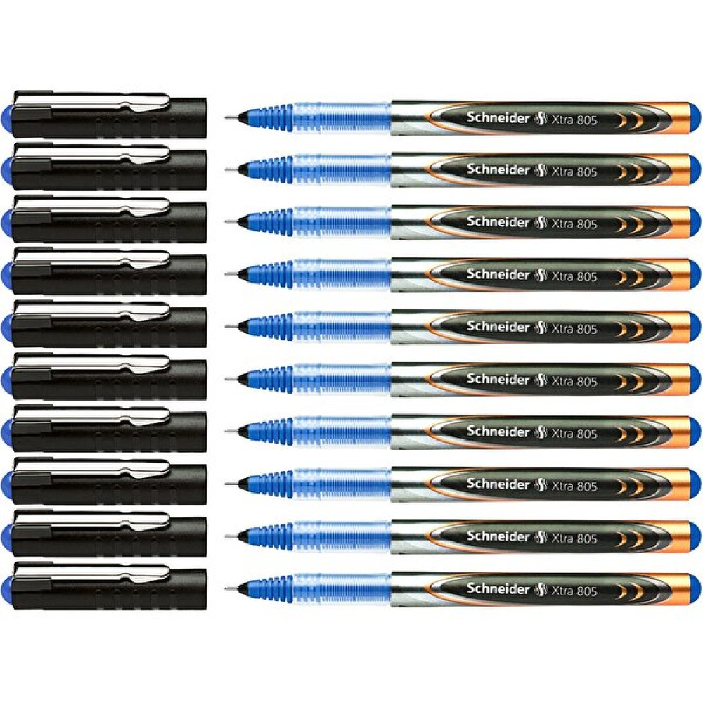 Schneider Xtra 805 Iğne Uçlu Kalem 0.5 Mavi 10 Lu Set Jel Mürekkepli (Roller) Kalem Fiyatı