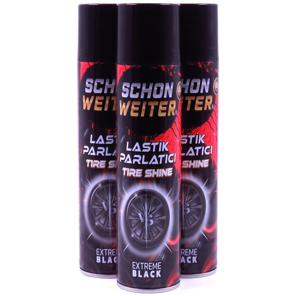 Schön Weiter 3'lü Avantaj Set, Lastik Parlatıcı 500ML, Aerosol Sprey, Parlak ve Korunmuş Görünüm, Şeffaf Tabaka - 500 ml Lastikler Fiyatı