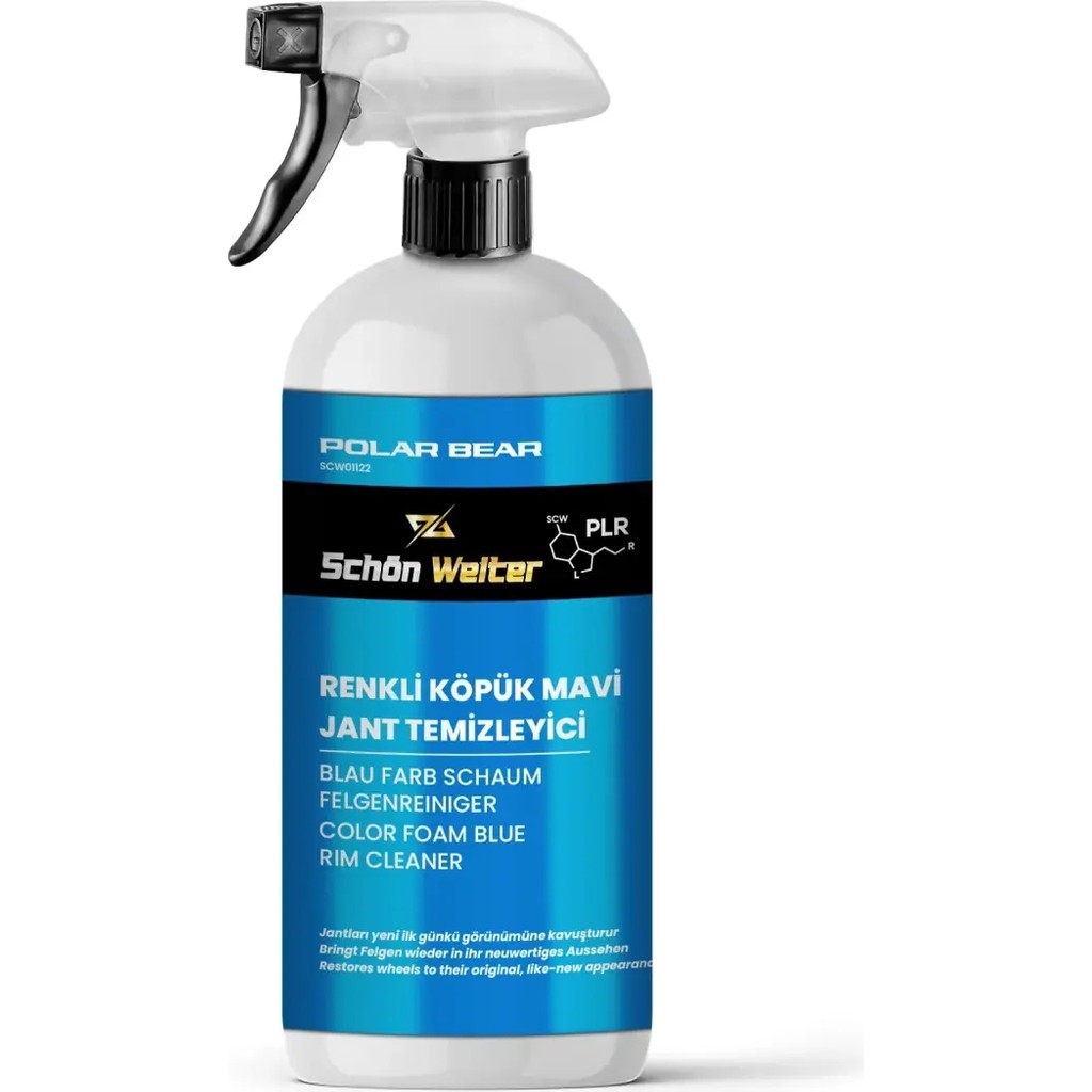 Schön Weiter Araç Oto Mavi Jant Temizleyici - Renkli Köpük Sprey 500ML (Polar Bear) Diğer Fiyatı