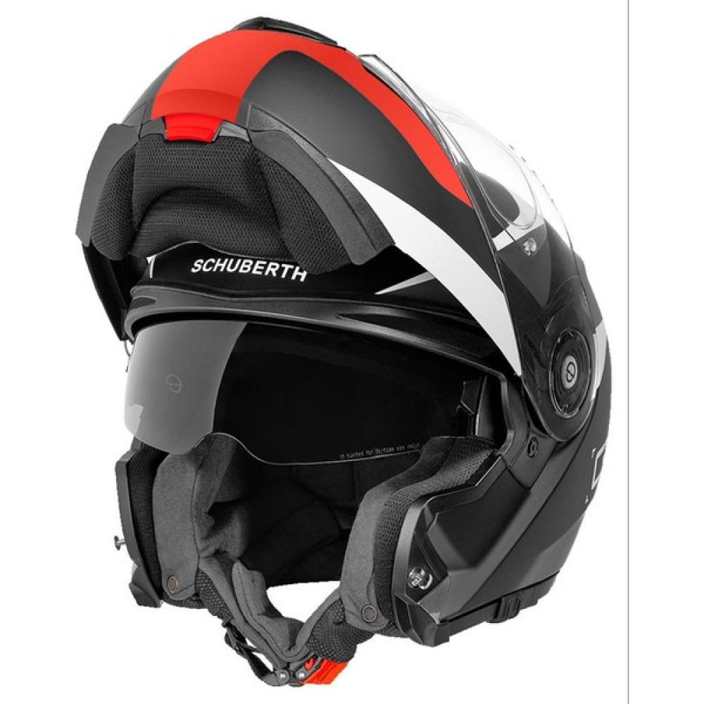 Schuberth C3 Pro Kask Sestante Red - XL - Siyah - Kırmızı Motorsiklet Kaskları Fiyatı