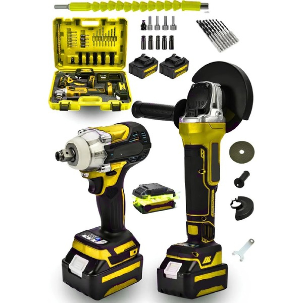 SCHUTZENGER 2'li Set 128VF Şarjlı Taşlama Şarjlı Somun Sıkma Sökme Matkap TYCN7TYQGN169211392883905 Somun Sıkma Makinesi Fiyatı