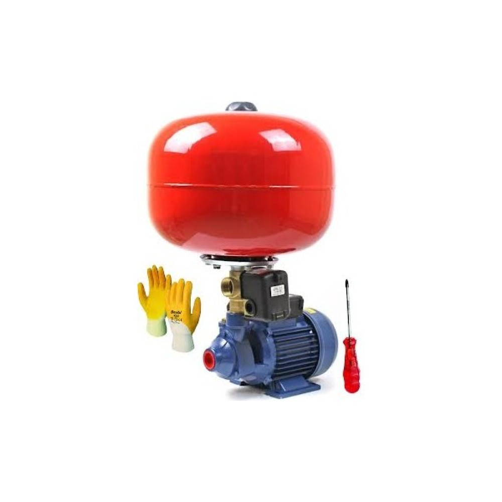 Schutzenger Bakır Sargı QB60 24 Lt Tank Santrifüj Otomatik Hidrofor Pompa Paket Hidrofor 0,5 Hp Set - Kırmızı Su Motoru Fiyatı