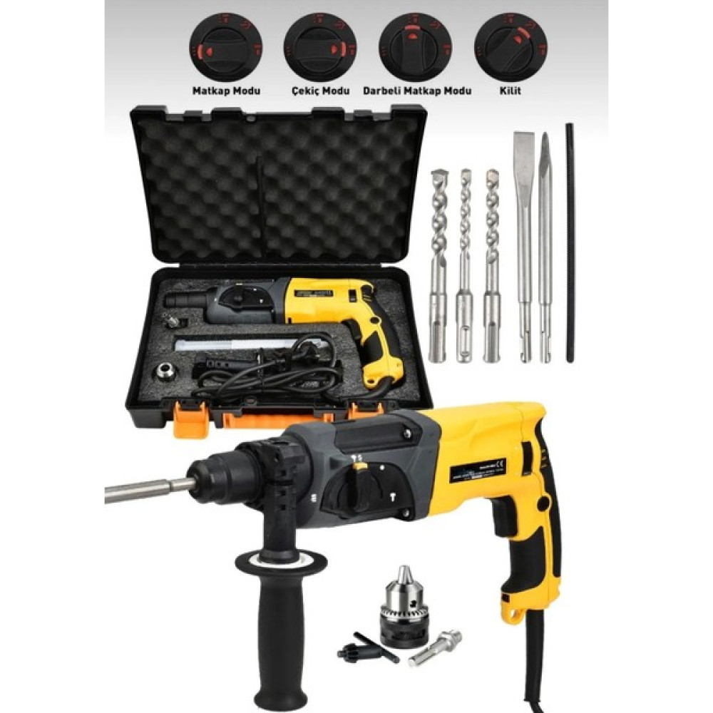 SCHUTZENGER Extra Güçlü 4200W Probakır Sargı Kırıcı Delici Darbeli Hilti Matkap 5 Adet Uç Metal Şanzuman Ssch-Kırcı2 Kırıcı Deliciler & Kırıcılar Fiyatı