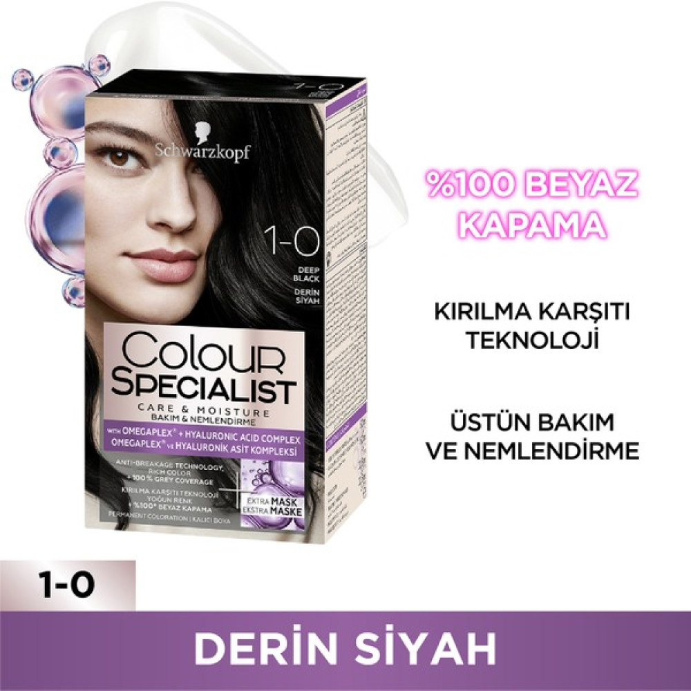 Schwarzkopf Colour Specialist Saç Boyası Derin Siyah 1-0 Saç Boyası Fiyatı