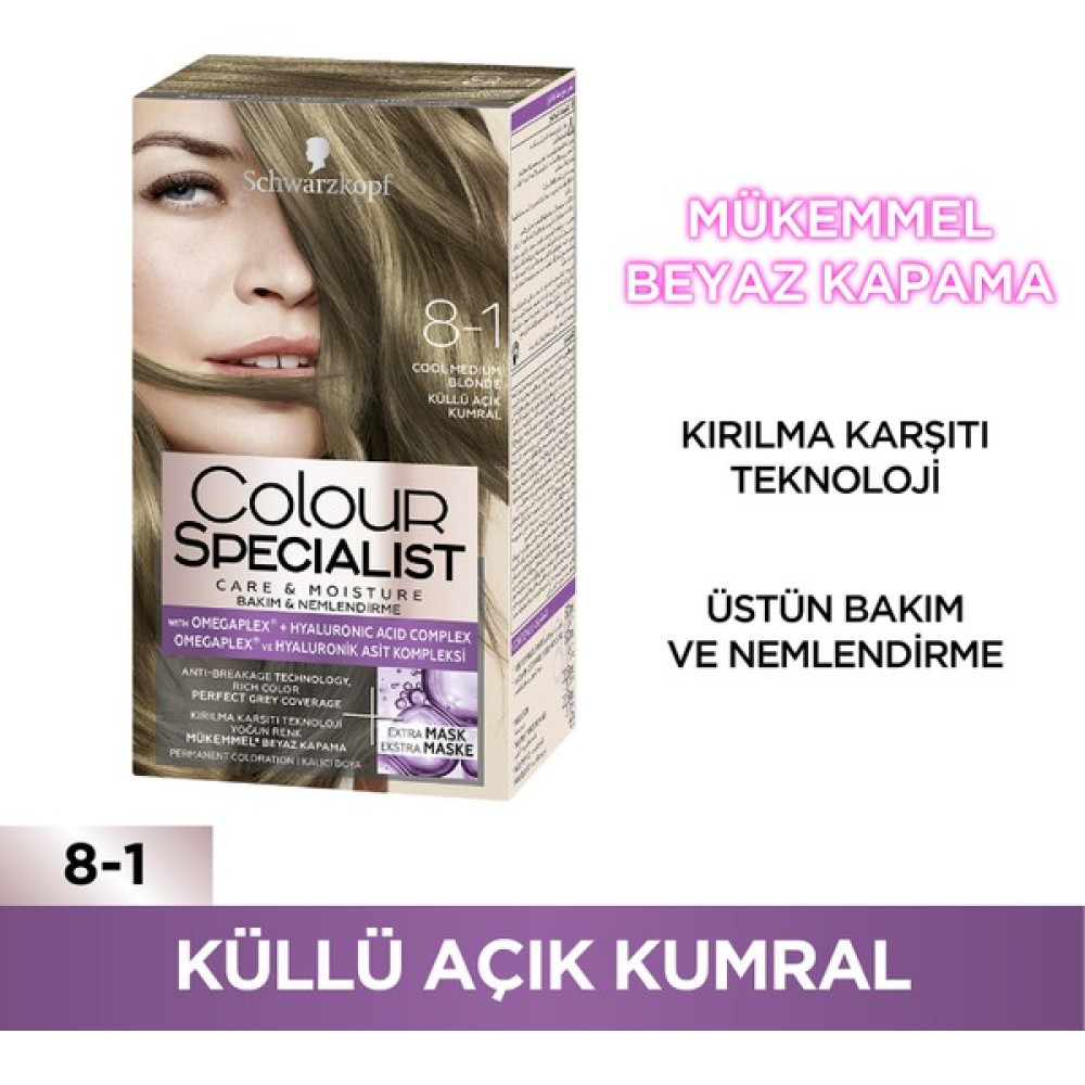 Schwarzkopf Colour Specialist Saç Boyası Küllü Açık Kumral 8-1 Saç Boyası Fiyatı