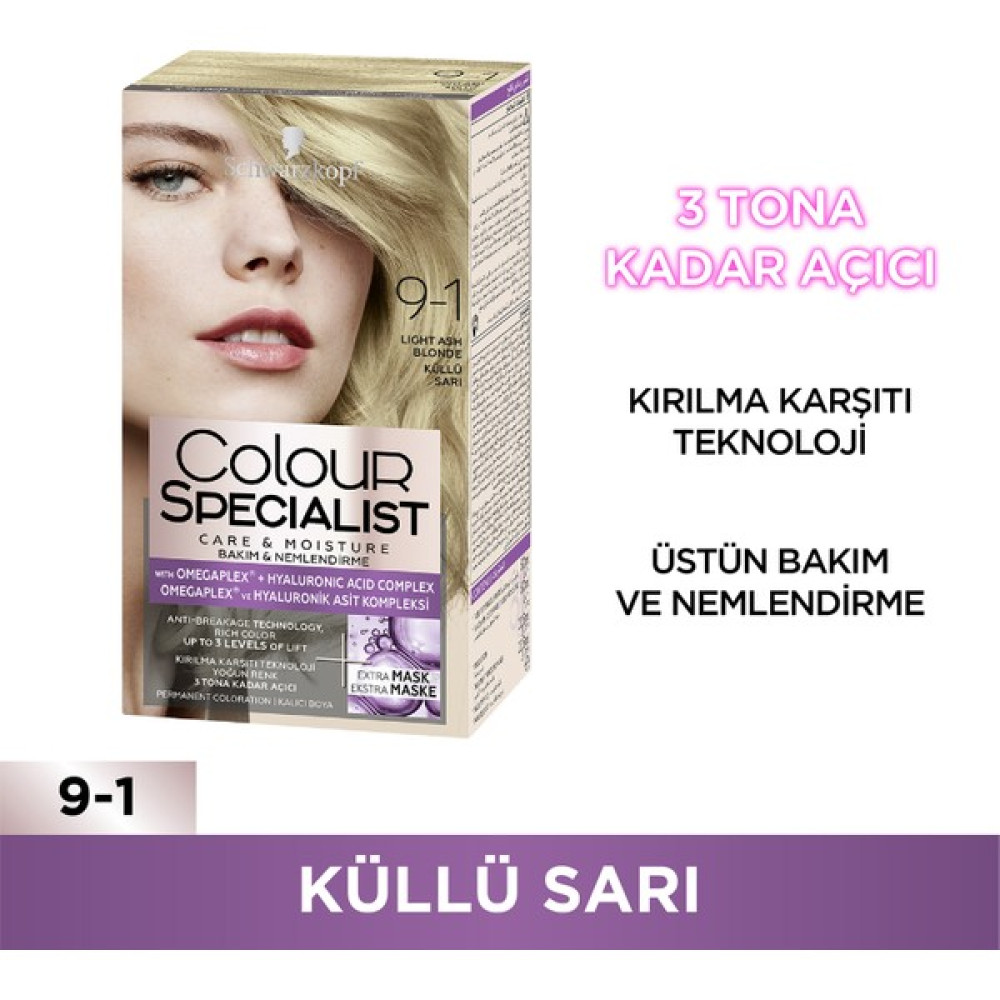 Schwarzkopf Colour Specialist Saç Boyası Küllü Sarı 9-1 Saç Boyası Fiyatı