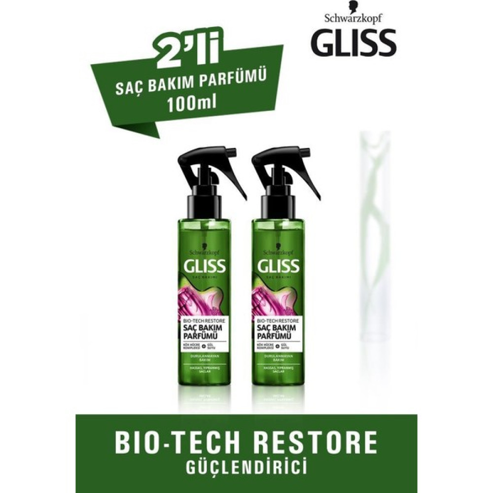 Schwarzkopf Glıss Bıo-Tech Saç Bakım Parfümü 100 ml x 2 Saç Bakım Maskeleri & Serumlar & Spreyler Fiyatı