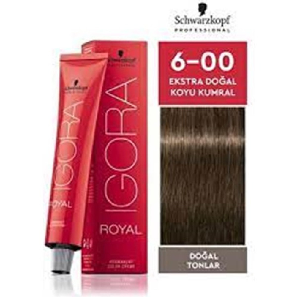 Schwarzkopf Igora Royal Doğal Tonlar 6-00 Ekstra Doğal Koyu Kumral Saç Boyası 60ml Saç Boyası Fiyatı