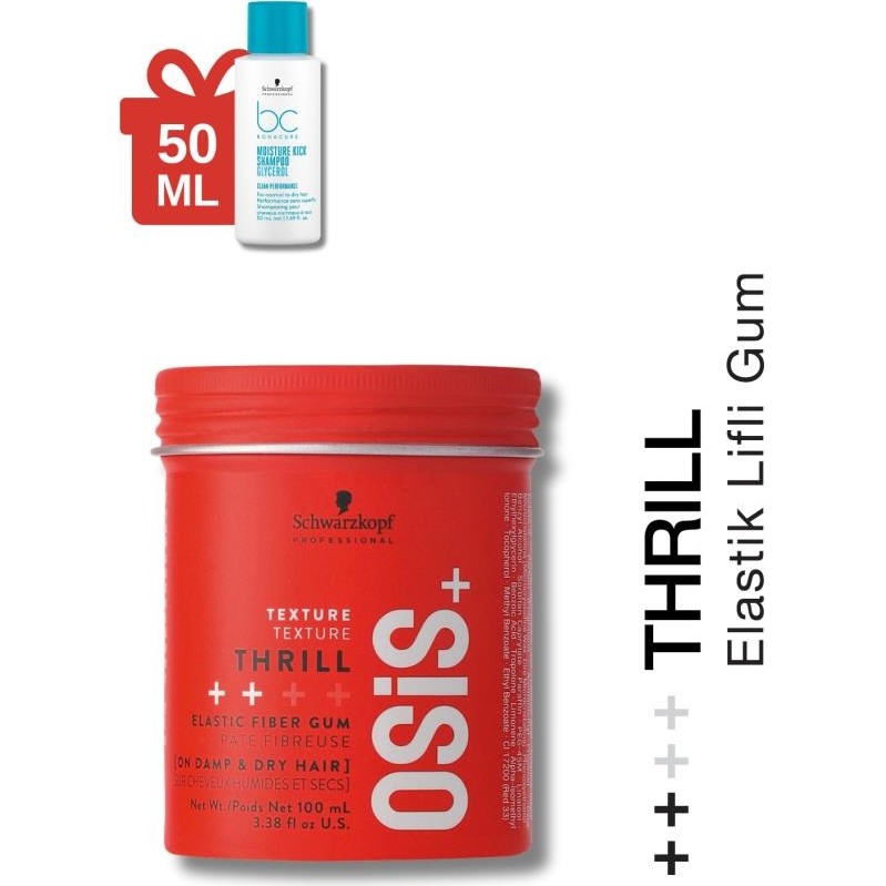 Schwarzkopf Osis Thrill Elastik Lifli Orta Tutuş Şekillendirici Gum 100 ml + BC Nemlendirici Şampuan 50 ml Diğer Fiyatı