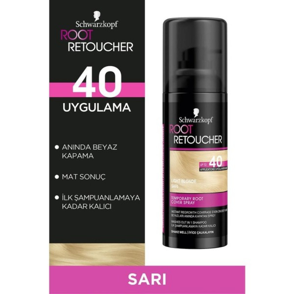 Schwarzkopf Root Retoucher Beyazları Anında Kapatan Sprey Boya Sarı 120 Ml Saç Boyası Fiyatı