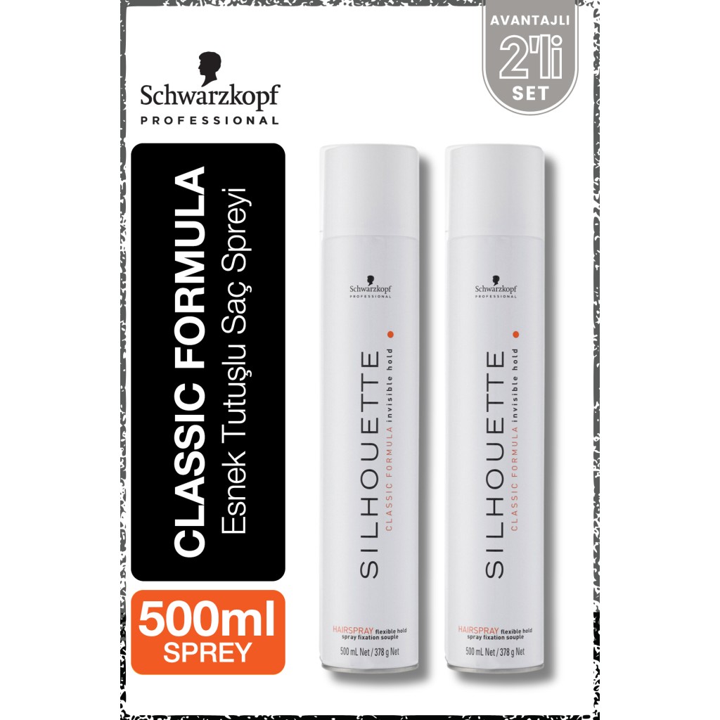 Schwarzkopf Silhouette Esnek Tutuşlu Saç Spreyi 500ML x 2 Adet Diğer Fiyatı