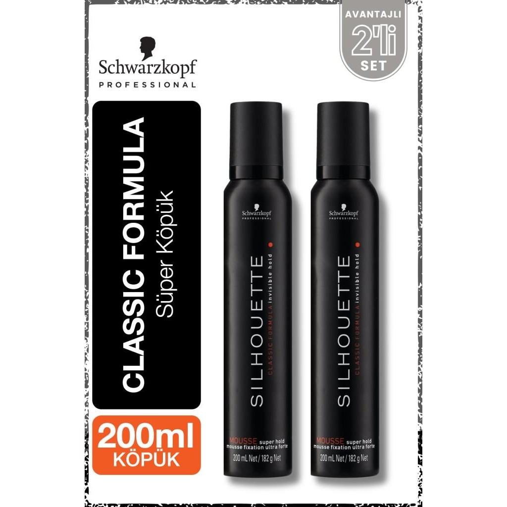 Schwarzkopf Silhouette Süper Tutucu Saç Köpüğü 200ML x 2 Adet Diğer Fiyatı