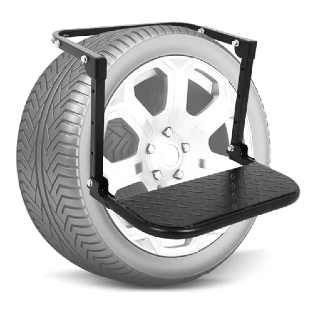 SCITOO Adjustable Folding Tire Step with Raised Texture Non-Slip Design - Fits 9"-13" Tires, Supports 330 lbs