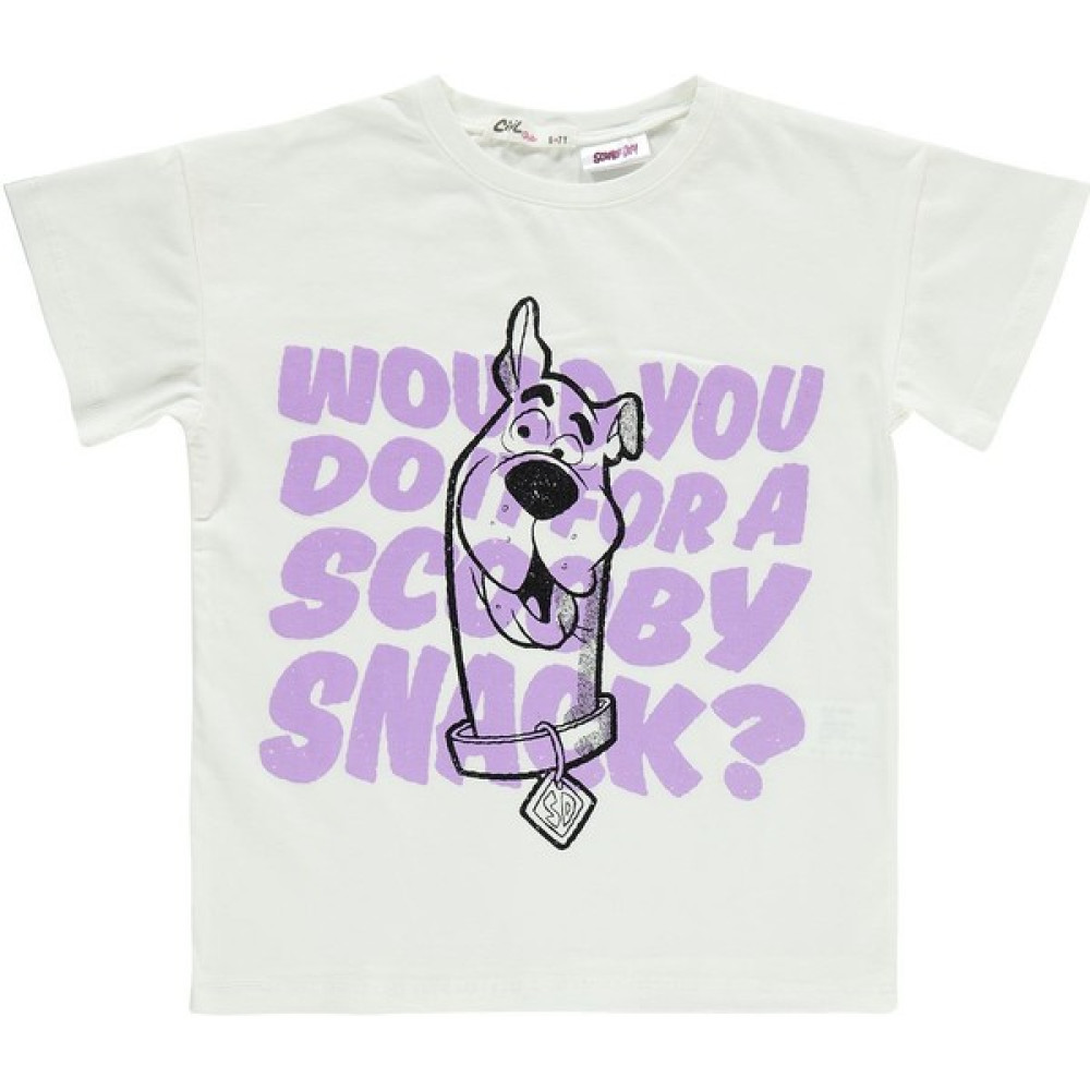 Scooby Doo Kız Çocuk Tişört 6-9 Yaş Ekru Kız Çocuk T-shirt Fiyatı
