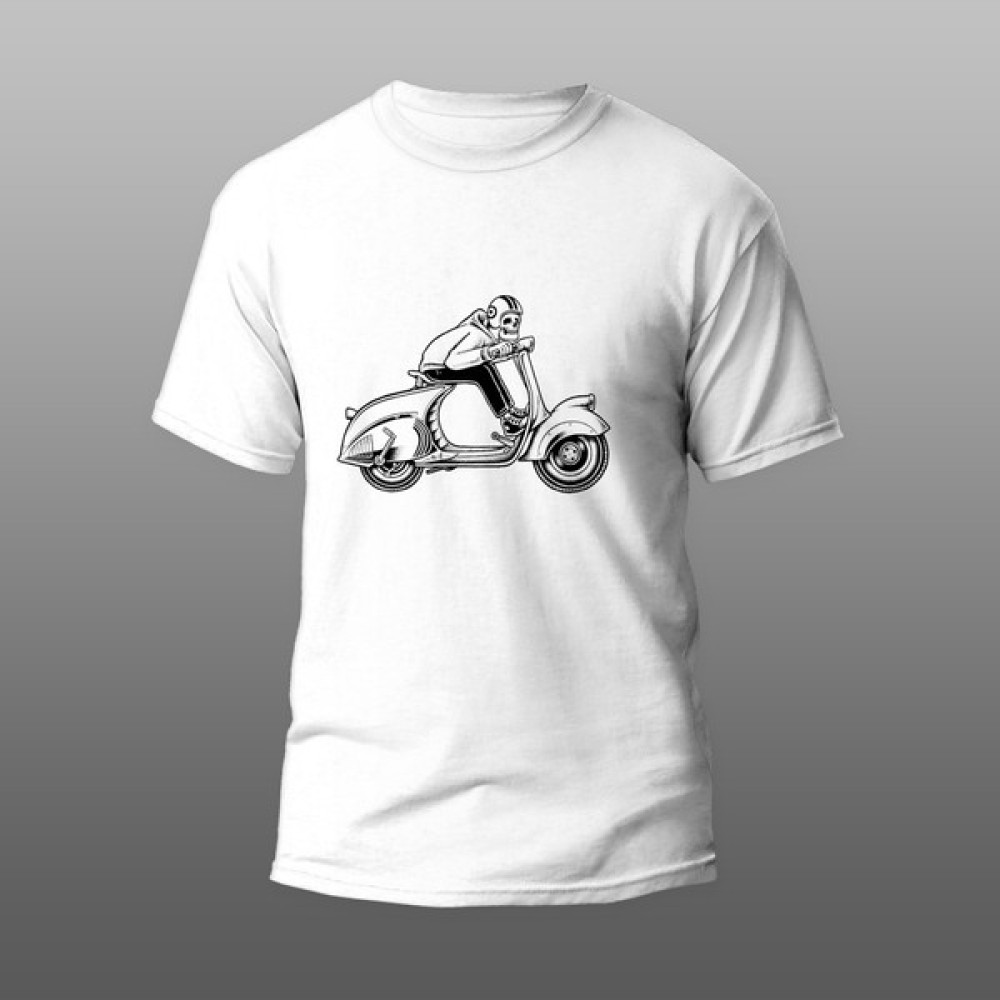 Scooter Motorcu T-Shirt - S - Beyaz Oto Boyaları Fiyatı