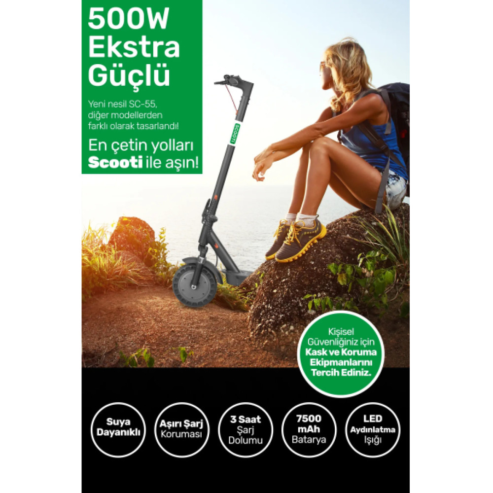Scooti Sc-55 Katlanir Elektrikli Scooter Scooter Fiyatı