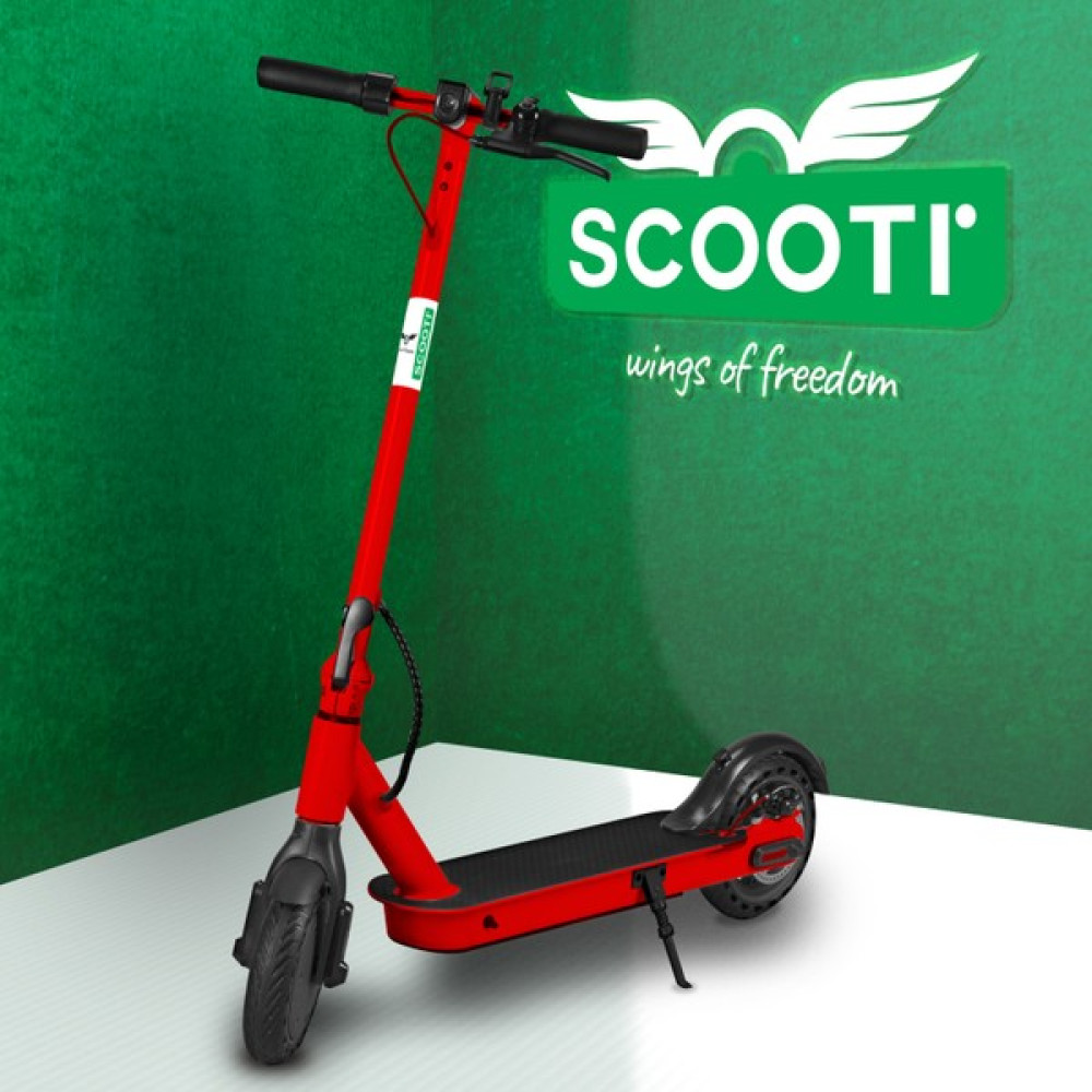 Scooti SC33R Kırmızı Katlanabilir Farlı Elektrikli Scooter Scooter Fiyatı