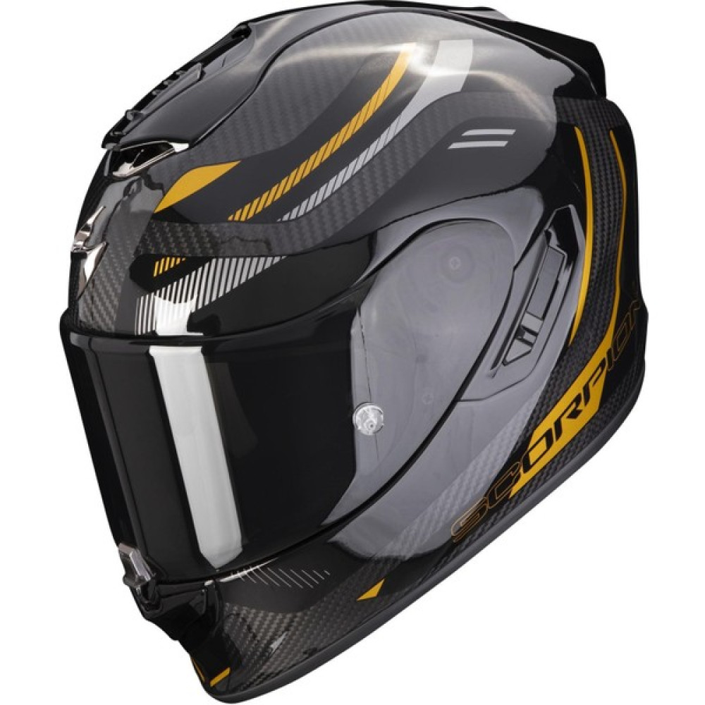 Scorpion Exo 1400 Evo Air Carbon Thelios Kapalı Motosiklet Kaskı (Siyah / Altın) - XL Motorsiklet Kaskları Fiyatı