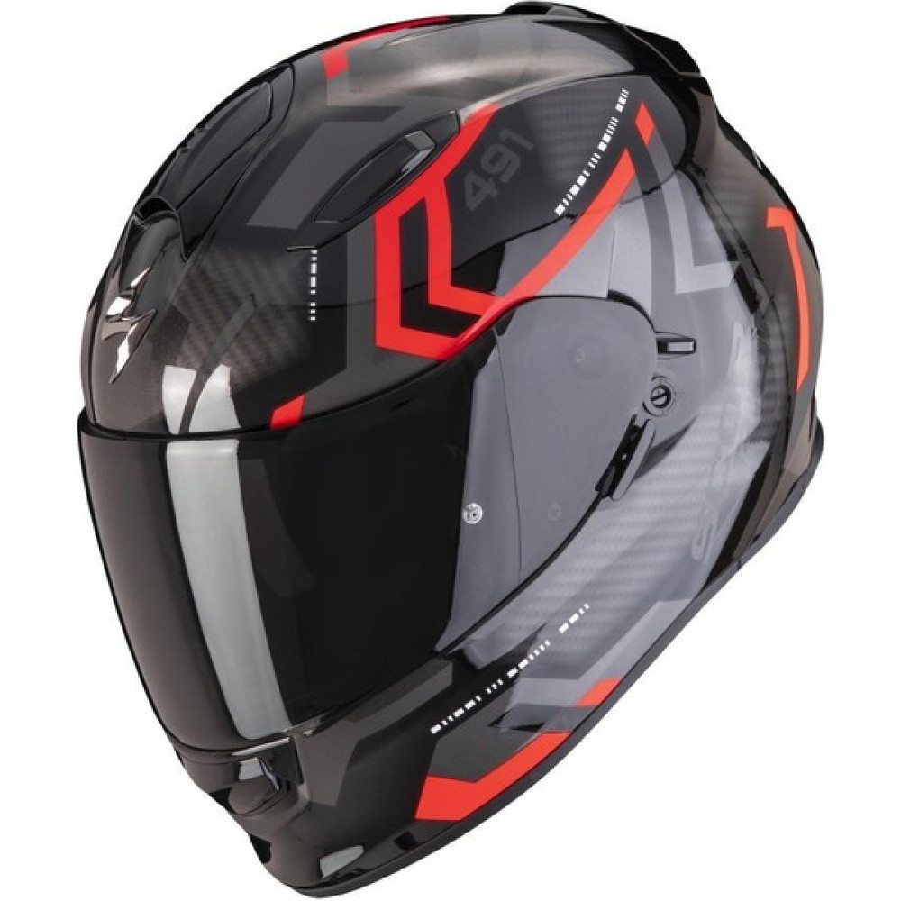 Scorpion Exo 491 Spin Kapalı Motosiklet Kaskı (Siyah / Kırmızı) - XXL Motorsiklet Kaskları Fiyatı