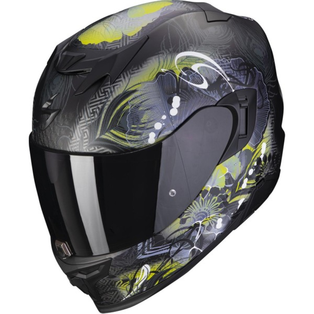 Scorpion Exo 520 Evo Air Melrose Kapalı Motosiklet Kaskı (Mat Siyah / Sarı) - XS Motorsiklet Kaskları Fiyatı