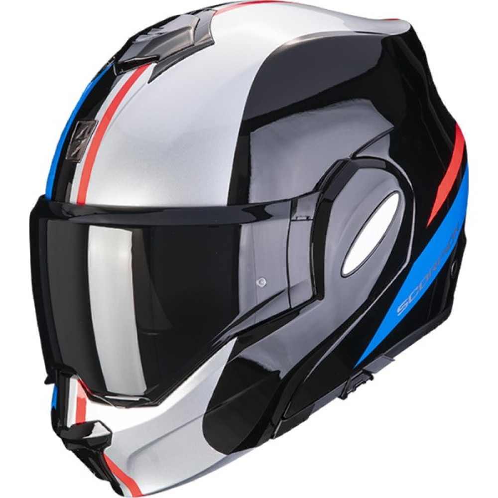 Scorpion Exo-Tech Evo Forza Çene Açılabilir Motosiklet Kaskı (Siyah / Gri / Kırmızı) - S Motorsiklet Kaskları Fiyatı