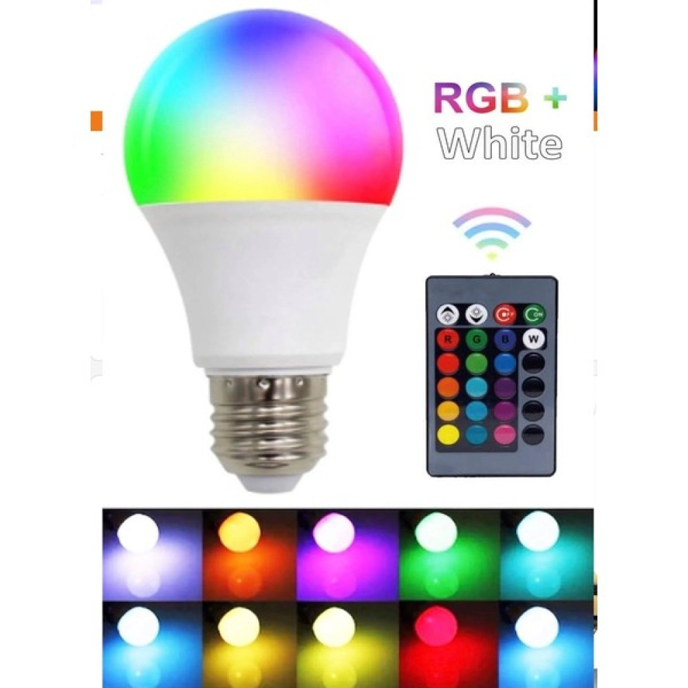 SCR Kumandalı Ampul Renk Değiştiren 9W Rgb+White LED Ampul Dimmerlı - Beyaz Led Aydınlatmalar Fiyatı