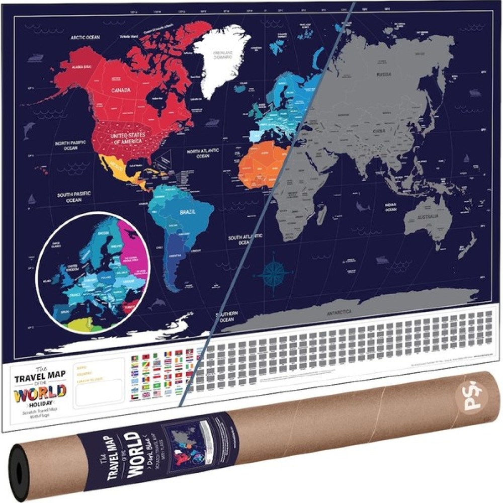 Scratch Map Eyaletli Bayraklı Kazınabilir Dünya Haritası Puzzle & Aksesuarları Fiyatı