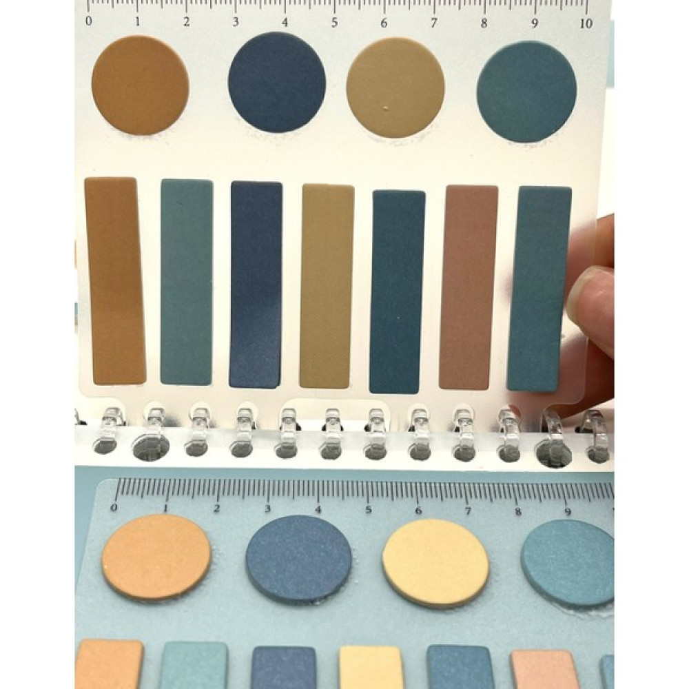 Scrikss 10 Renkli 7 Şerit, 4 Daire Şekilli ve Cetvelli Kağıt Index Mavi / Indeks / Index Sticker / Post-It Not Defteri & Bloknot Fiyatı