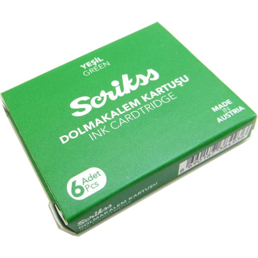 Scrikss Dolma Kalem Kartuşu 6Lı Yeşil Dolma Kalem Fiyatı