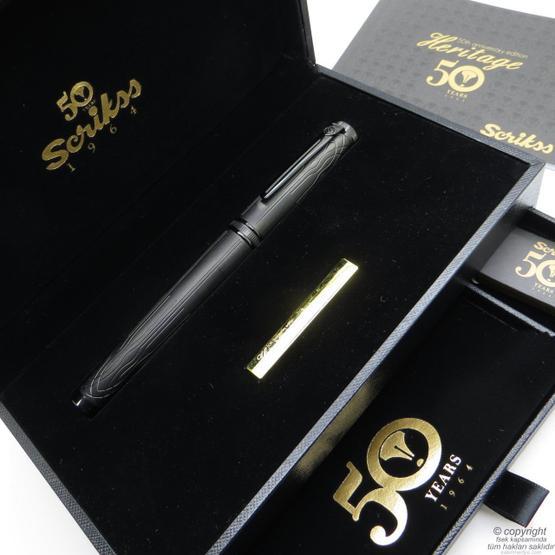 Scrikss Herıtage Mat Siyah 50 Yıl Roller Kalem
