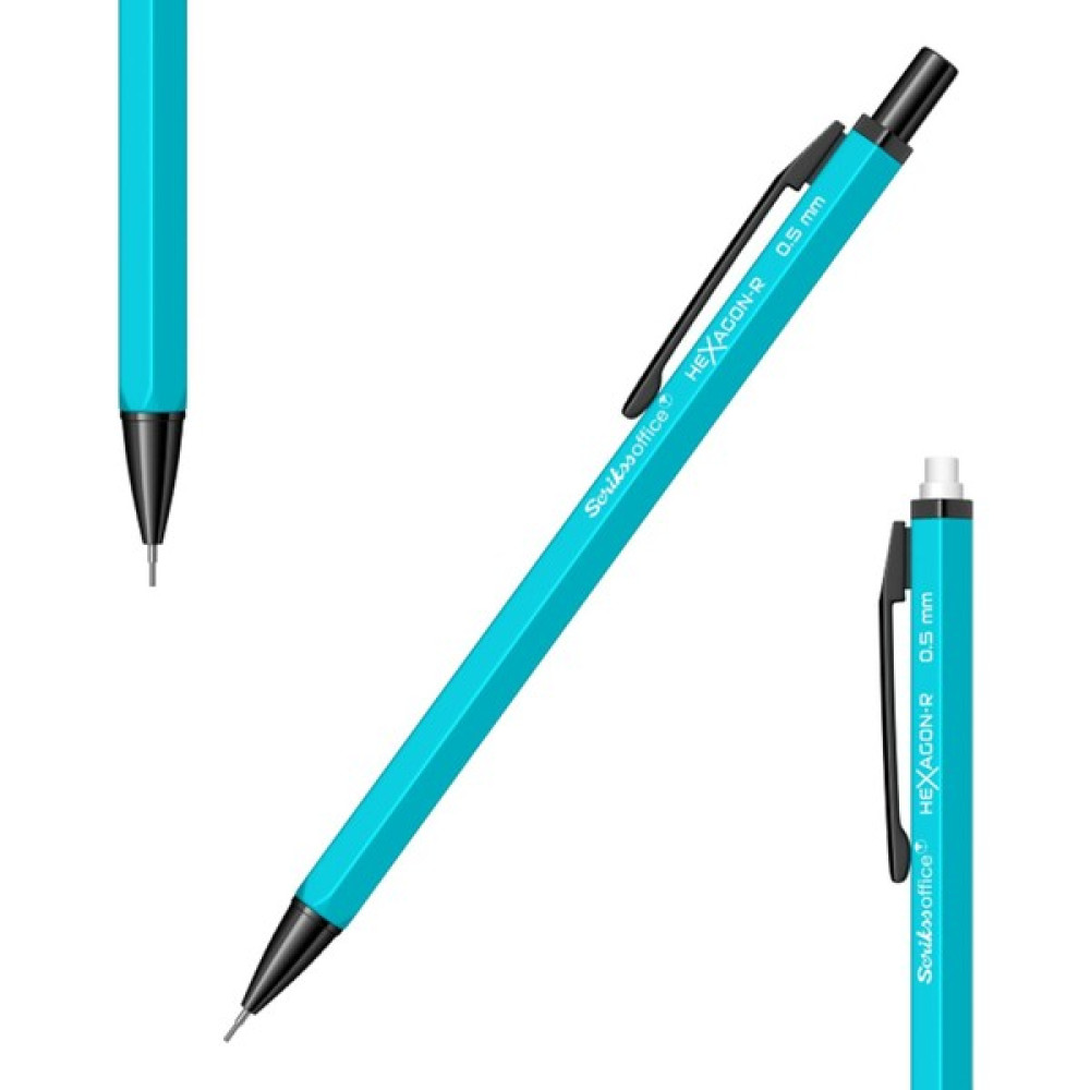 Scrikss Hexagon-R Versatil Kalem 0.5 Neon Mavi Mekanik Kurşun (Versatil) Kalem Fiyatı