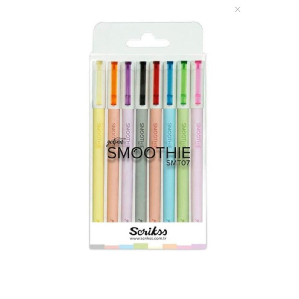 Scrikss Smoothie Jel Kalem 0.7mm - 8li Set Tükenmez Kalem Fiyatı
