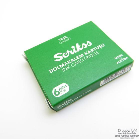 Scrikss Yeşil 6'lı Dolma Kalem Kartuşu